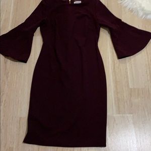 Special cute dress in burgundy color